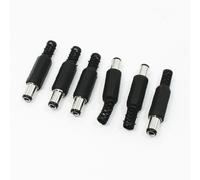 sourcingmap® 6 Pezzi Plastica Copricavo 6.3 x 3.0mm Maschio DC alimentazione Connettori Spine