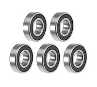 Sourcingmap 6800-2RS Cuscinetto a sfere profondo 10 x 19 x 5 mm, doppia tenuta ABEC-3, confezione da 5