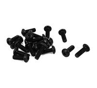 sourcingmap #8-32 x 1/2" UNC lega 10,9 esagonali in acciaio Viti a testa tonda nero 20 pz