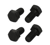 sourcingmap 8.8 Gradi M5x10mm completamente limattato Filettatura sinistra bullone testa esagonale nero 4Pz