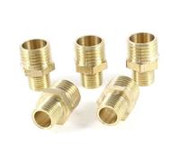 Sourcingmap a13073100ux0028-5pezzi da 1/4"a 1/8 pt" pt filetto maschio in ottone accoppiamento del tubo raccordo diritto