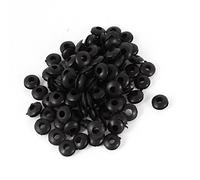 Sourcingmap a14061800ux0629 Armatura Filo Gomma Gommini Anello, Nero, Set di 100 Pezzi