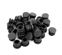 Sourcingmap a16110700ux0267 Rotonda per Gambe della Sedia Inserto per Tubo di Copertura Nero 16 mm Diametro 30 Pezzi