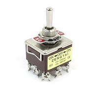 sourcingmap AC 380V 10A ON-OFF-ON 3 posizioni 9 pin Blocco interruttore 3PDT Rosso