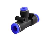 Sourcingmap, adattatori pneumatici a T, da 10 mm a 6 mm, raccordi One Touch, connettori nero e blu
