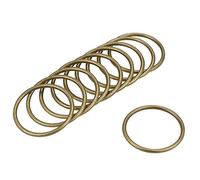 Sourcingmap, anello a forma di O, con fibbia, 45 mm, spessore 3 mm, in lega di zinco, per borse, cinture, accessori fai da te, colore bronzo, 10 pezzi
