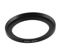 Sourcingmap - Anello adattatore step-up in metallo, 43 mm a 52 mm, anello adattatore step-up per obiettivo della fotocamera, in alluminio, da maschio 43 mm a femmina 52 mm, nero
