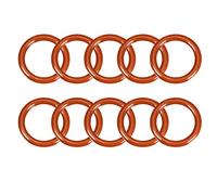 sourcingmap - Anello in silicone, diametro esterno 25 mm, diametro interno 18 mm, larghezza 3,5 mm, guarnizioni VMQ, colore rosso, 10 pezzi