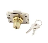 Sourcingmap Argentato 15Mm Ametro Testata Armadio Metallico Blocco Cassetto Con 2 Chiavi