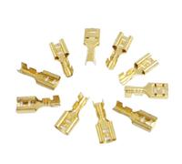 sourcingmap Barca Altoparlante Per Auto 4.8mm Femmina Capocorda Connettore Del Cavo 10 Pz