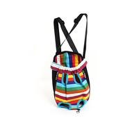 Sourcingmap - Borsa da viaggio per animali domestici, con chiusura a cerniera, motivo a righe, piccola, colorata