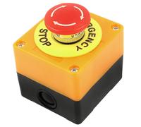 sourcingmap® Bottone di emergenza rosso a funghi bottoneria 1 NO 1 NC