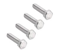 Sourcingmap, bullone a testa esagonale M6, M6, 1 x 25 mm, UNC A2-70 (304), in acciaio inox, filettatura inversa, esagonale, 4 pezzi
