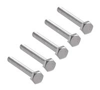 Sourcingmap, bulloni a testa esagonale da 1/4-20 x 2 cm, A2-70 (304), in acciaio INOX completamente filettato, 5 pezzi
