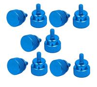 sourcingmap Caso PC Computer Completamente viti filettate zigrinata cielo blu # 6-32 10pz