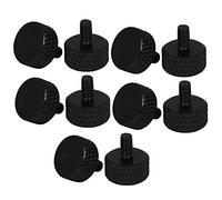 sourcingmap Computer PC Scheda grafica Testa piatta zigrinate Viti M3.5x nero6mm 10pcs