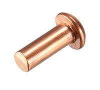 Sourcingmap - Confezione da 50 rivetti in rame a testa tonda