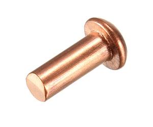 Sourcingmap - Confezione da 50 rivetti in rame a testa tonda