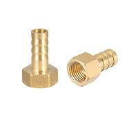 Sourcingmap, connettore in ottone per tubo flessibile, adattatore per tubo filettato femmina G1/4, 10 mm, 2 pezzi