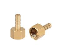 Sourcingmap, connettore in ottone per tubo flessibile da 6 mm, adattatore per tubo filettato femmina G1/4, 2 pezzi