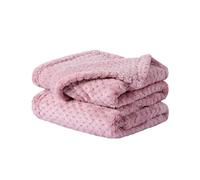 Sourcingmap - Coperta in pile morbido e caldo in flanella per letto matrimoniale, queen e full size, ideale per tutte le stagioni, leggera e robusta, in poliestere, rosa, 30" x 40"