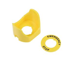 Sourcingmap - Cover protettiva in plastica, 22 mm, con due piedi, per interruttore di emergenza, colore: giallo, 1 pezzo