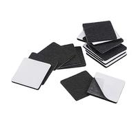 Sourcingmap, cuscinetti adesivi per mobili, 40 mm x 40 mm, quadrati 3 mm di spessore, colore nero, 16 pezzi