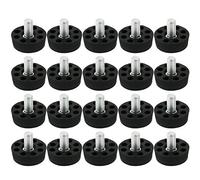 sourcingmap da tavolo sedia 8 fori base regolabile Piedino nero M8 x 10mm 20pz filettatura