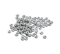 Sourcingmap, dadi esagonali, M2,5 x 0,45 mm, filettatura grossa, in acciaio al carbonio, confezione da 100 (argento)