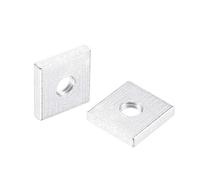 Sourcingmap, dadi quadrati, M4 x 10 x 2 mm, zincati, kit di 100 pezzi