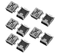 sourcingmap Dieci pz Mini USB 5P adattatore femmina Jack Connettori a saldare