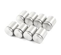 Sourcingmap - Distanziatori per vetrinetta in acciaio INOX, 25 x 30 mm, 8 pz