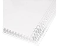Sourcingmap, foglio in PVC trasparente, spessore 0,1 mm, formato A4, 297 mm x 210 mm, foglio di plastica rigida trasparente, per ufficio, taglio fai da te, 20 pezzi