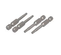 sourcingmap H3 3 mm Punta 1/4 "esagonale gambo S2 magnetico esagonale punte per cacciavite grigio 4 pezzi
