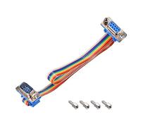 Sourcingmap IDC Rainbow Wire Flat Ribbon Cable DB9 Maschio a DB9 Femmina Connettore 2,54 mm Passo 11.8inch Lunghezza