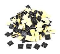 Sourcingmap, Lot 1000 fascette autoadesive-nero - 20 mm x 20 mm, B00P3FSA5Y