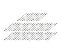 Sourcingmap m2.4 x 6 mm aluminum Open End testa svasata rivetti tono argento 50PCS