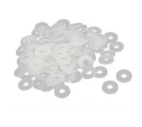 sourcingmap® M3 x 8 mm x 1 mm piatto Nylon Ron per delle isolanti guarnizioni distanziali bianco 100pz
