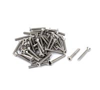 Sourcingmap® M4 x 30 mm hex socket svasata a testa piatta vite bulloni 50PCS