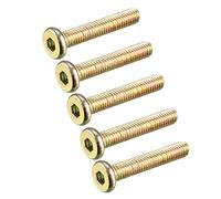 sourcingmap M6 x 35 mm, viti a testa esagonale con bulloni, 5 pezzi, colore: bronzo