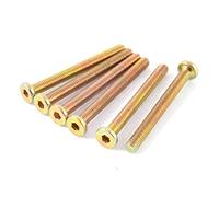 sourcingmap M6 x 60mm Filetto maschio vite ad esagono incassato per dell vite del tono bronzo 6 pz