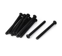 sourcingmap®-M6 x 70 mm, pulsante Vite a testa esagonale, 12 pezzi, colore: nero