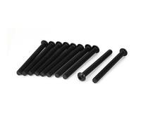 sourcingmap® M8 x 80 mm, pulsante Vite a testa esagonale, 10 pezzi, colore: nero