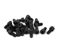 Sourcingmap-M8x16mm,con filettatura vite testa esagonale,25pc,colore: nero