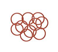Sourcingmap, O-ring in silicone, diametro 20 mm, diametro 17 mm, larghezza 1,5 mm, guarnizione VMQ, rosso, confezione da 10