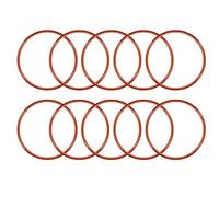Sourcingmap, O-ring in silicone, diametro 45 mm, diametro 41,2 mm, larghezza 1,9 mm, guarnizione VMQ, rosso, confezione da 10