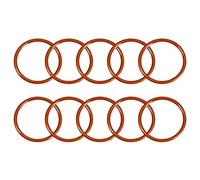 Sourcingmap, O-ring in silicone, diametro 52 mm, diametro 45 mm, larghezza 3,5 mm, guarnizione VMQ, rosso, confezione da 10