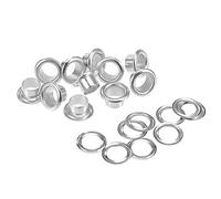 Sourcingmap, occhielli con rondelle, 13,5 x 8 x 7 mm, in lega, per progetti fai da te o fai da te, colore: argento, 100 pezzi