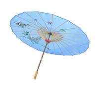 Sourcingmap Ombrello parasole in bambù con motivo floreale di prugna blu Maya