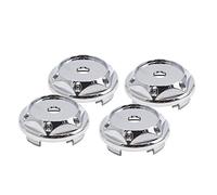 sourcingmap - Pezzi 68 mm Diametro 4 Clip Auto Pneumatico Ruota Centrale Hub Copri Schermo Cromato